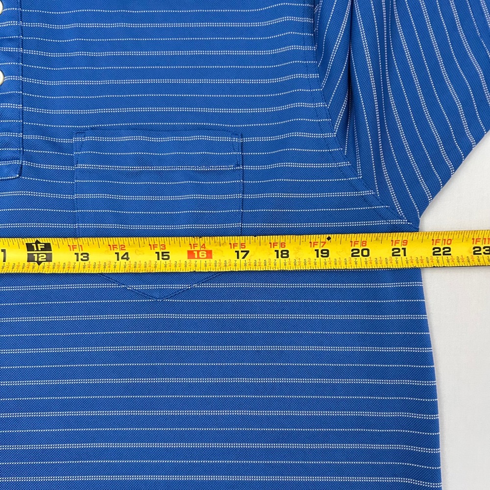 Brooks Brothers Polo Shirt 1818 Performance Mens M Blue Striped Original Fit - Picture 6 of 7